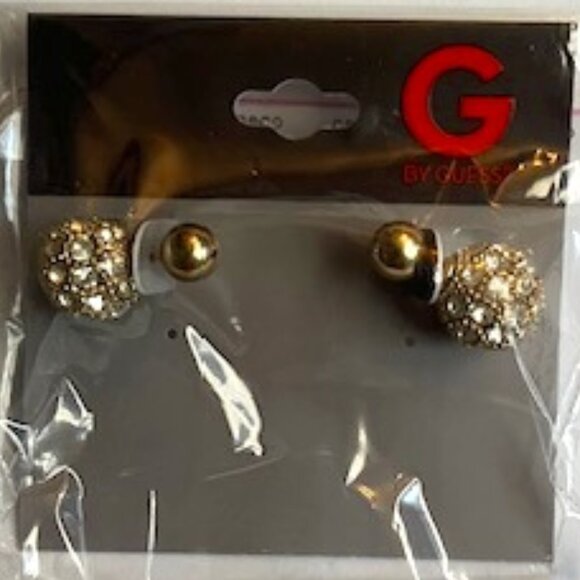 GUESS Golden Fireball Post Earrings - *NWT - Picture 3 of 3